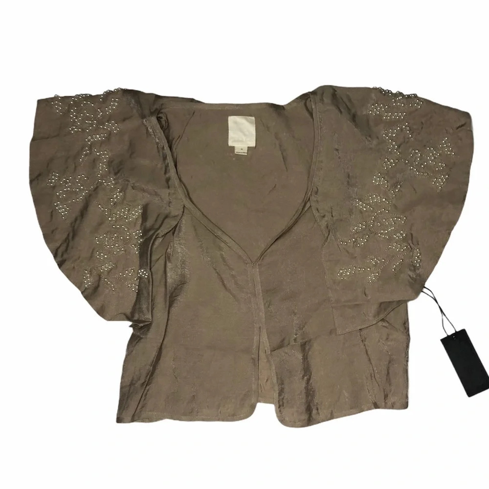 Line & Dot Crop Top Size Small
